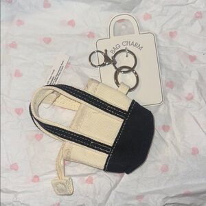 Mini Canvas Tote Bag Charm